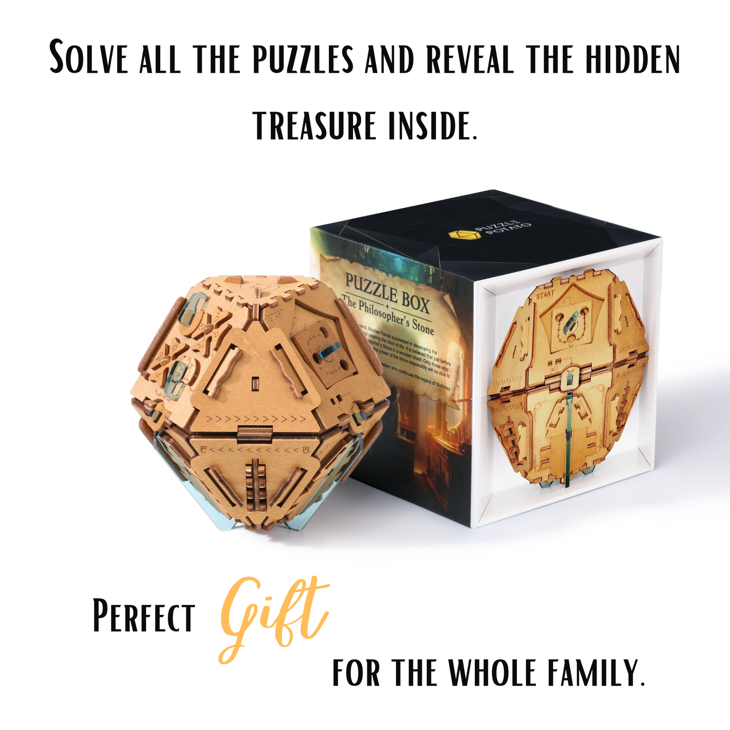 Puzzle Potato - Philosopher's Stone - Escape Room Game - Puzzle Box