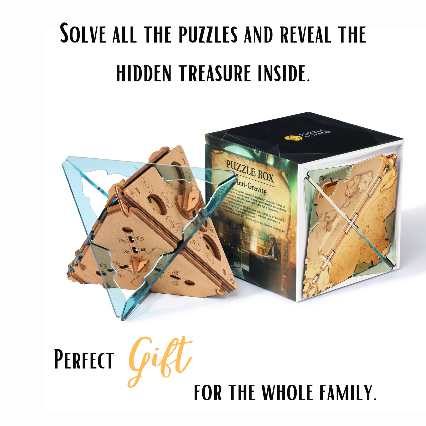 Puzzle Potato – Antigravitation – Escape-Room-Spiel – Puzzle-Box